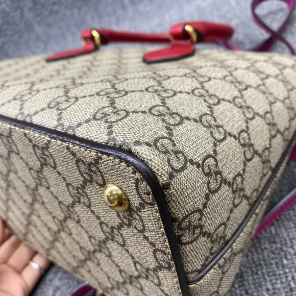 100% Authentic Gucci Leather Satchel Bag - Picture 6 of 14